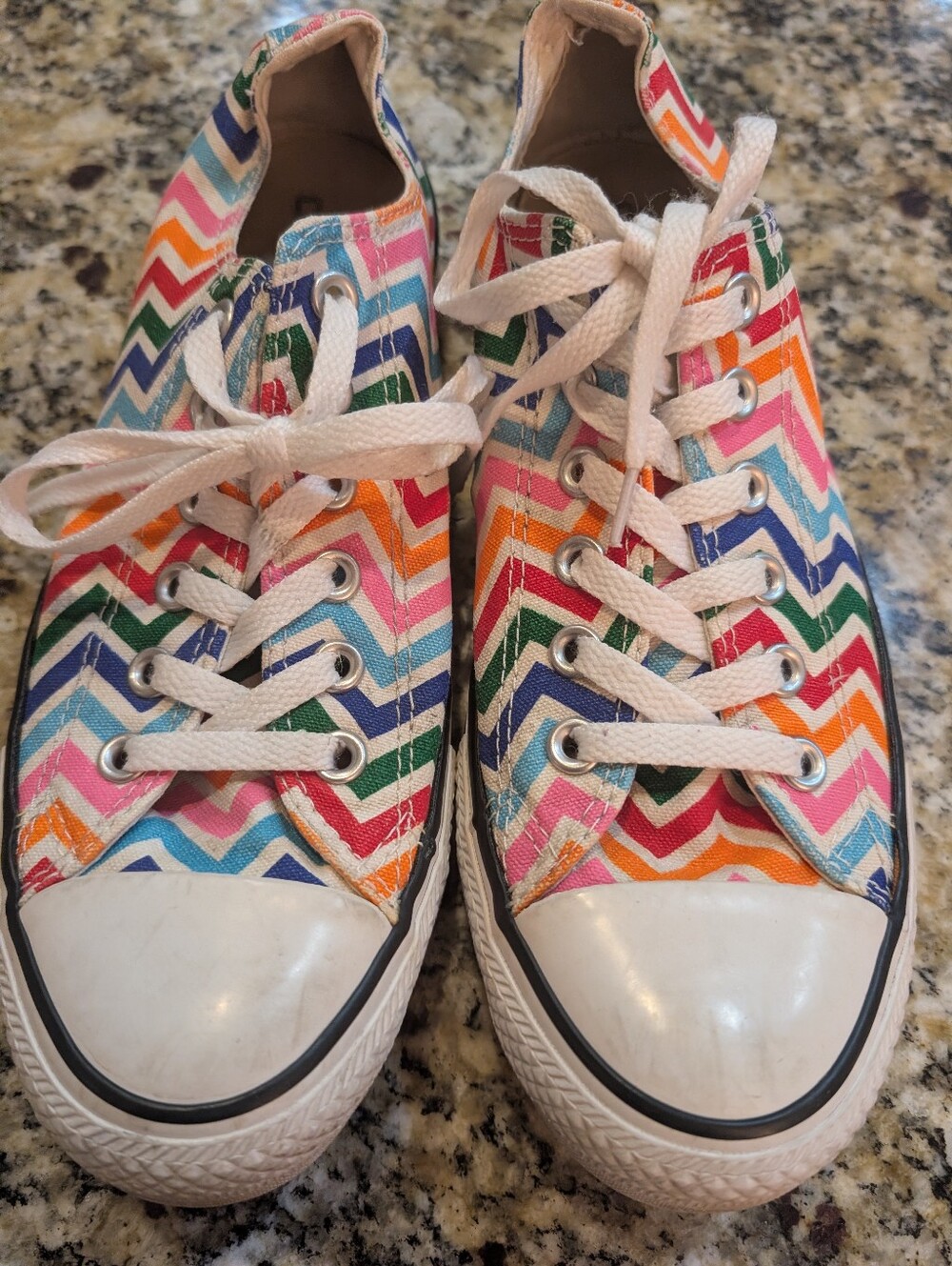 Converse All Star WomensChevron Canvas Sneakers — Pink, Blue, Green, Orange, Red